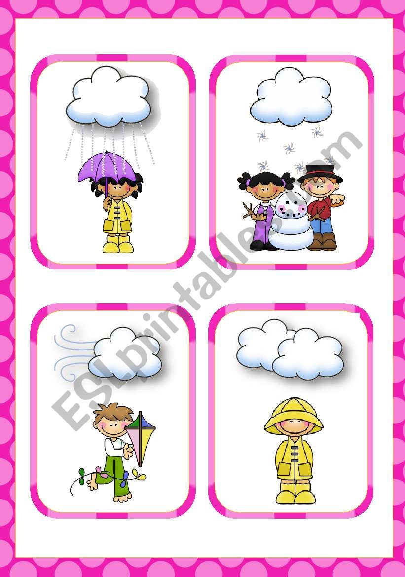 Weather Flashcards (14)  worksheet