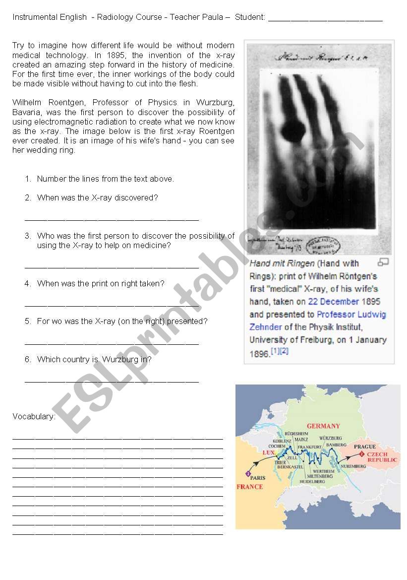 X-ray worksheet