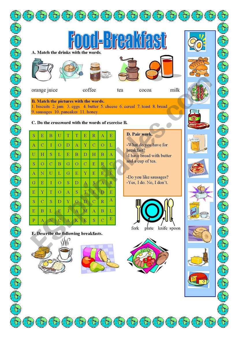 FOOD-BREAKFAST worksheet