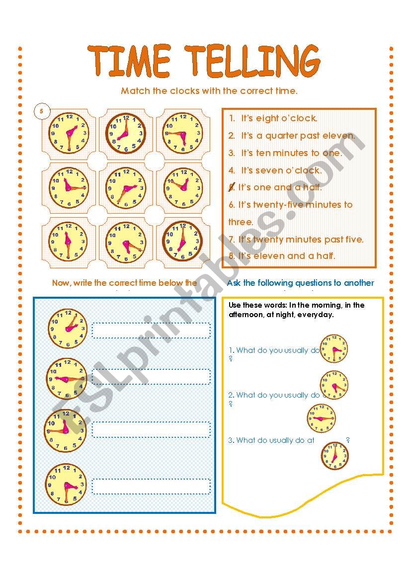 TIME! worksheet
