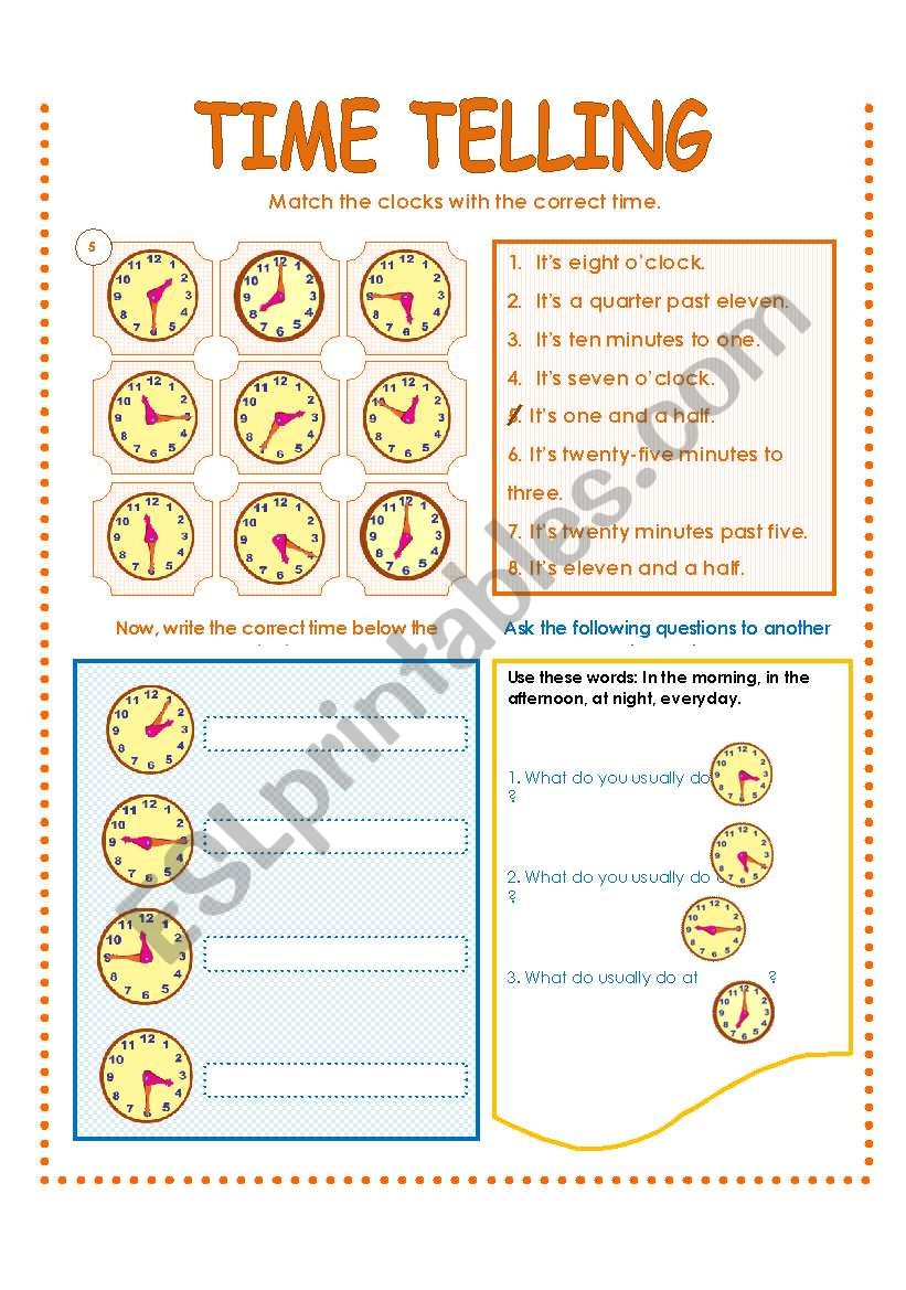 TIME! worksheet