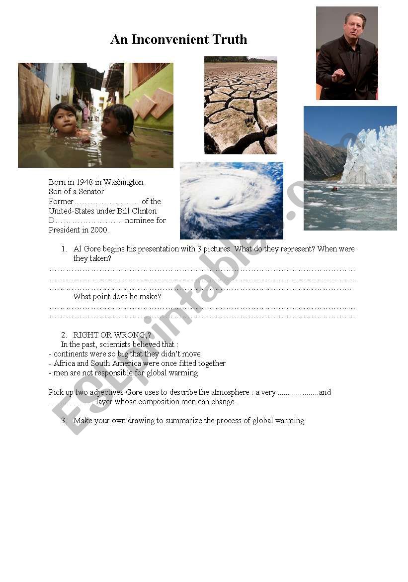 an inconvenient truth worksheet