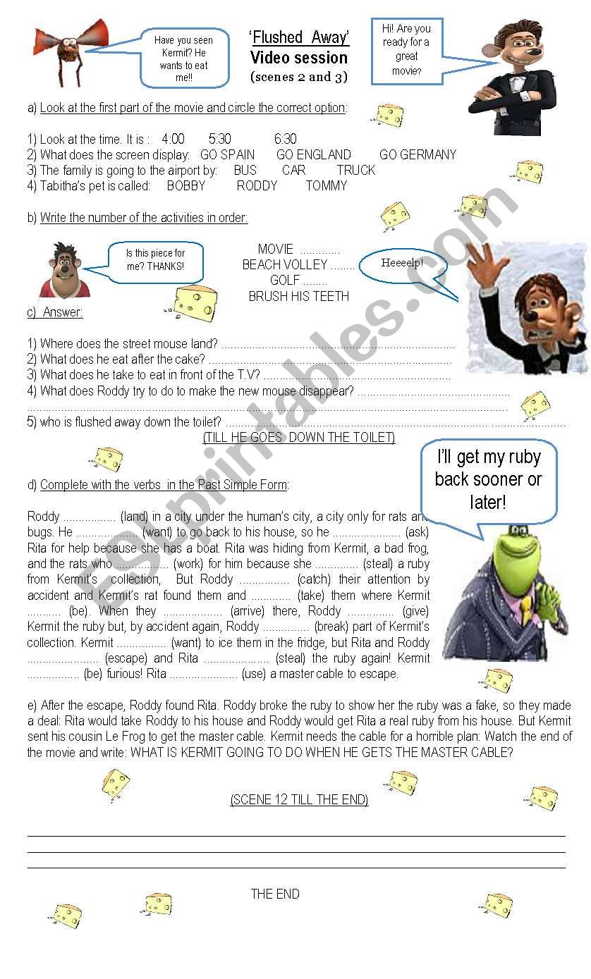 Flushed Away  worksheet