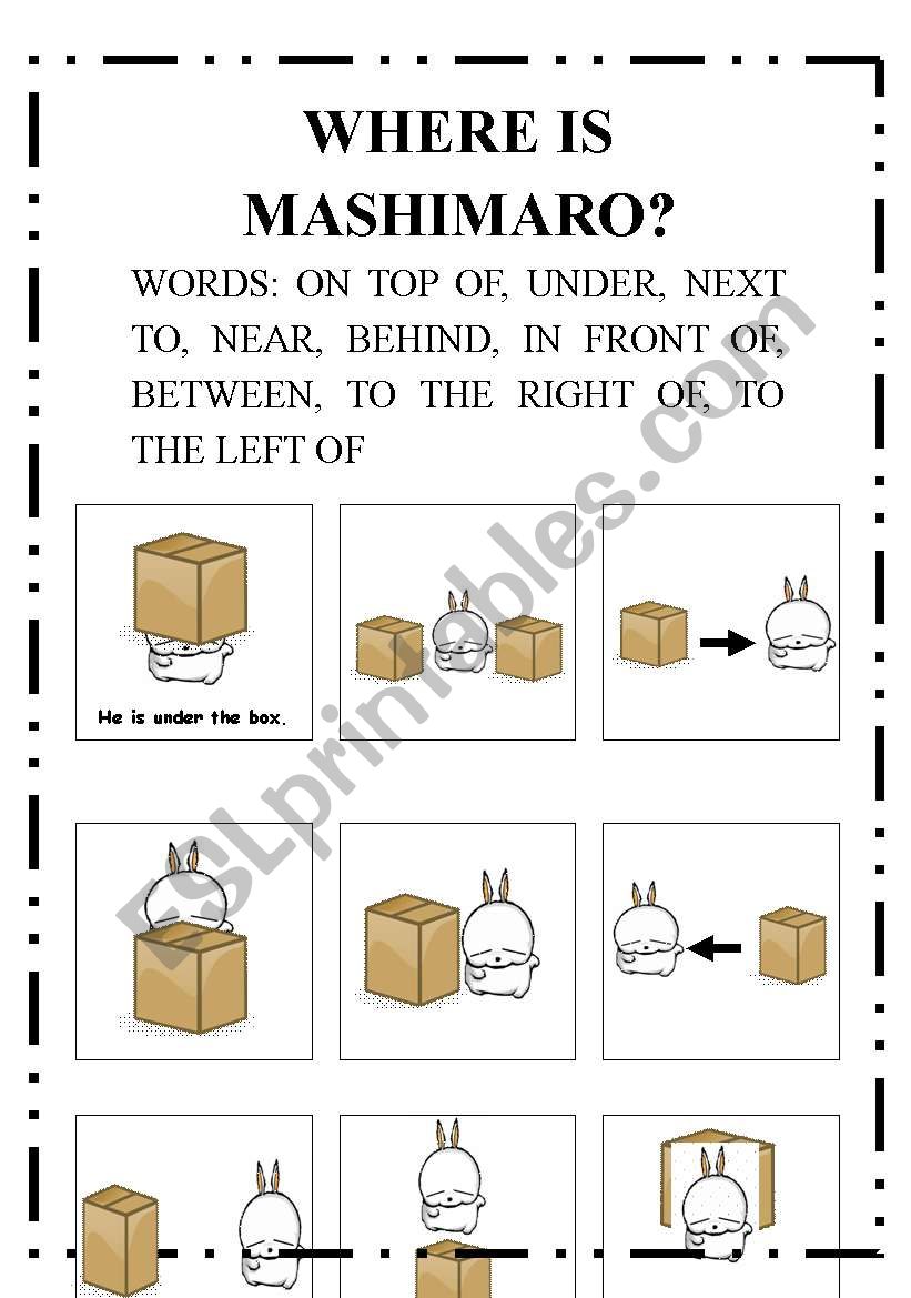 Where is Mashimaro? worksheet