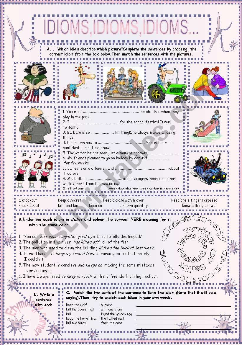 IDIOMS,IDIOMS,IDIOMS...(11) worksheet