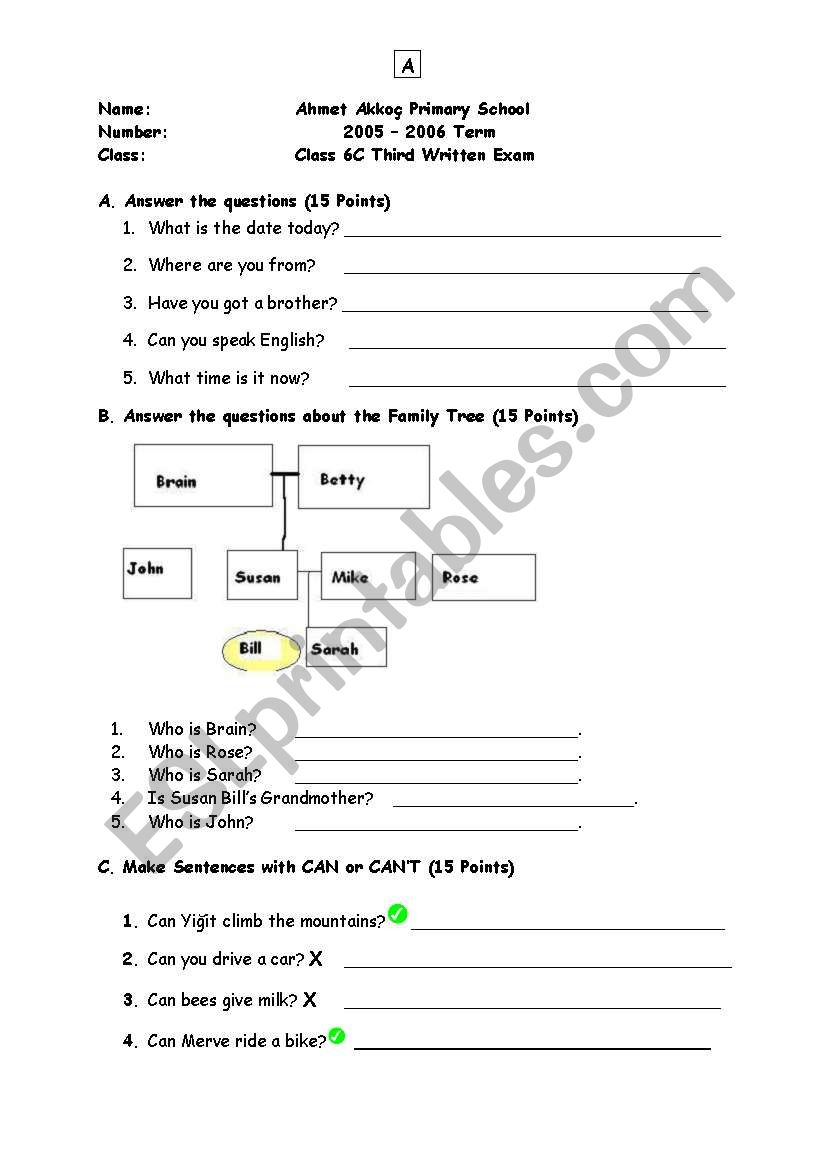 study sheet worksheet