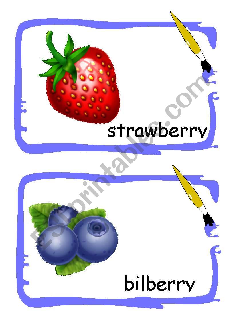 Berry flashcards 1 worksheet