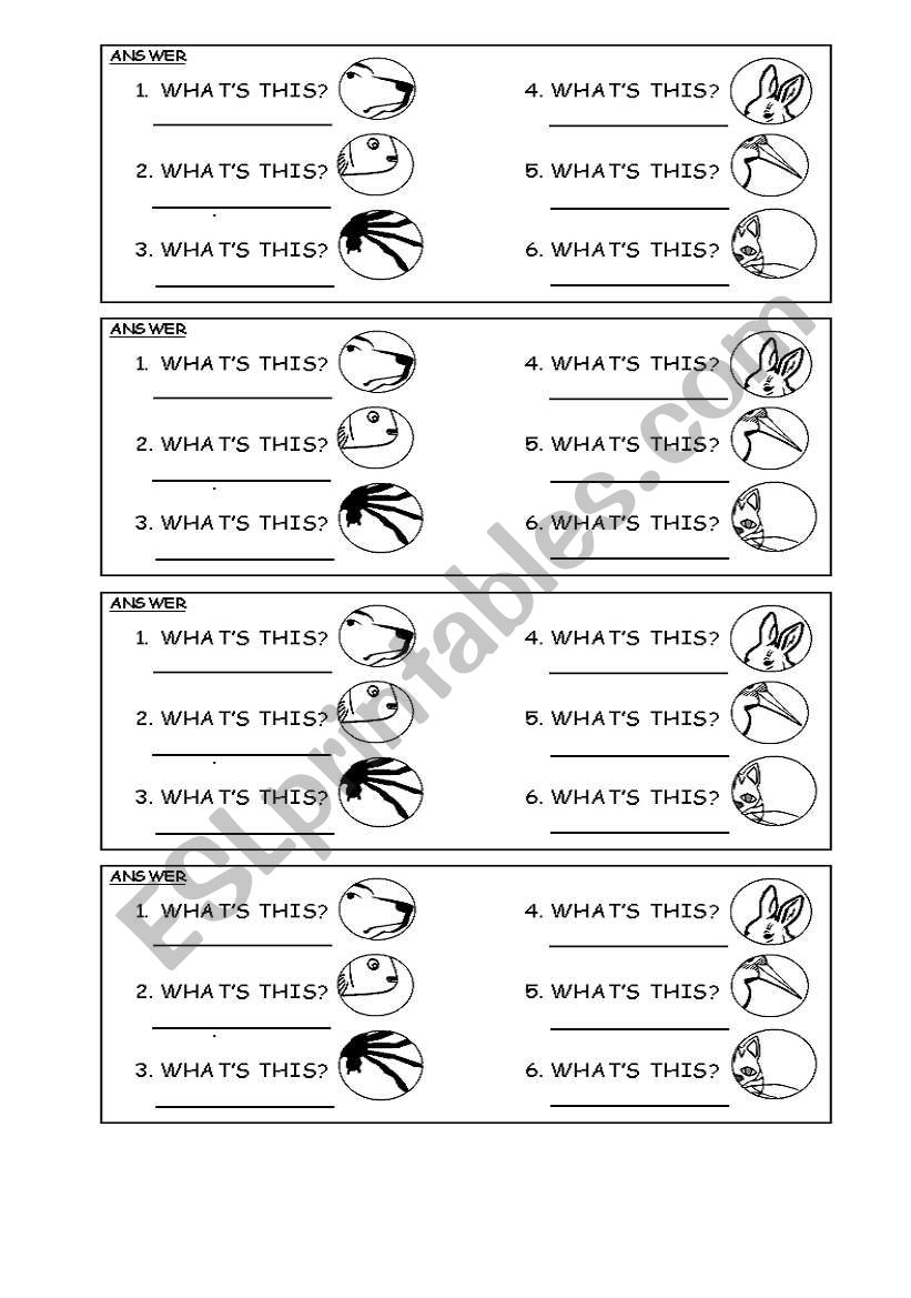 Whats this? Its a dog! worksheet