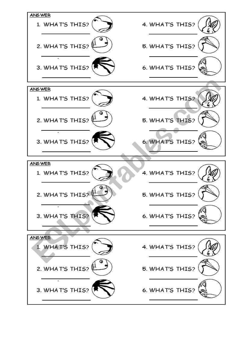 WhatÂ´s this? ItÂ´s a dog! worksheet