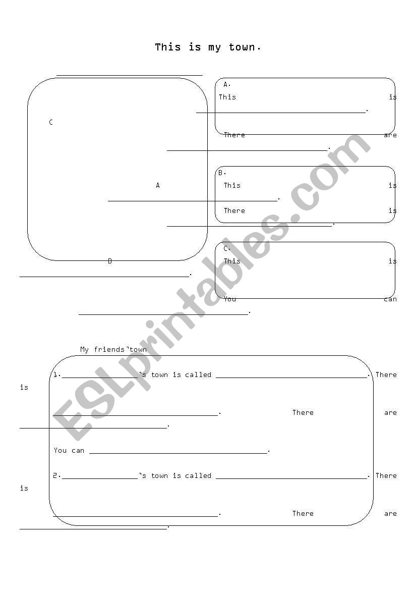 My town worksheet