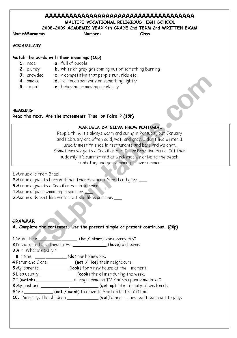 study sheet worksheet