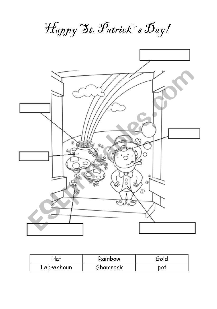 HAPPY ST. PATRICKS DAY worksheet