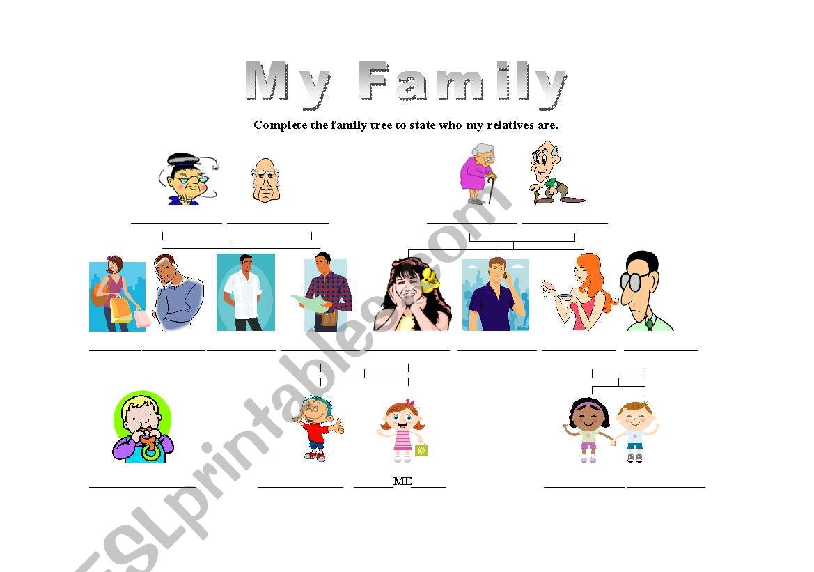 My family tree worksheet