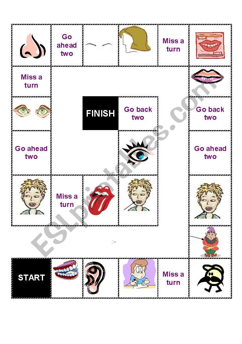 face parts game worksheet