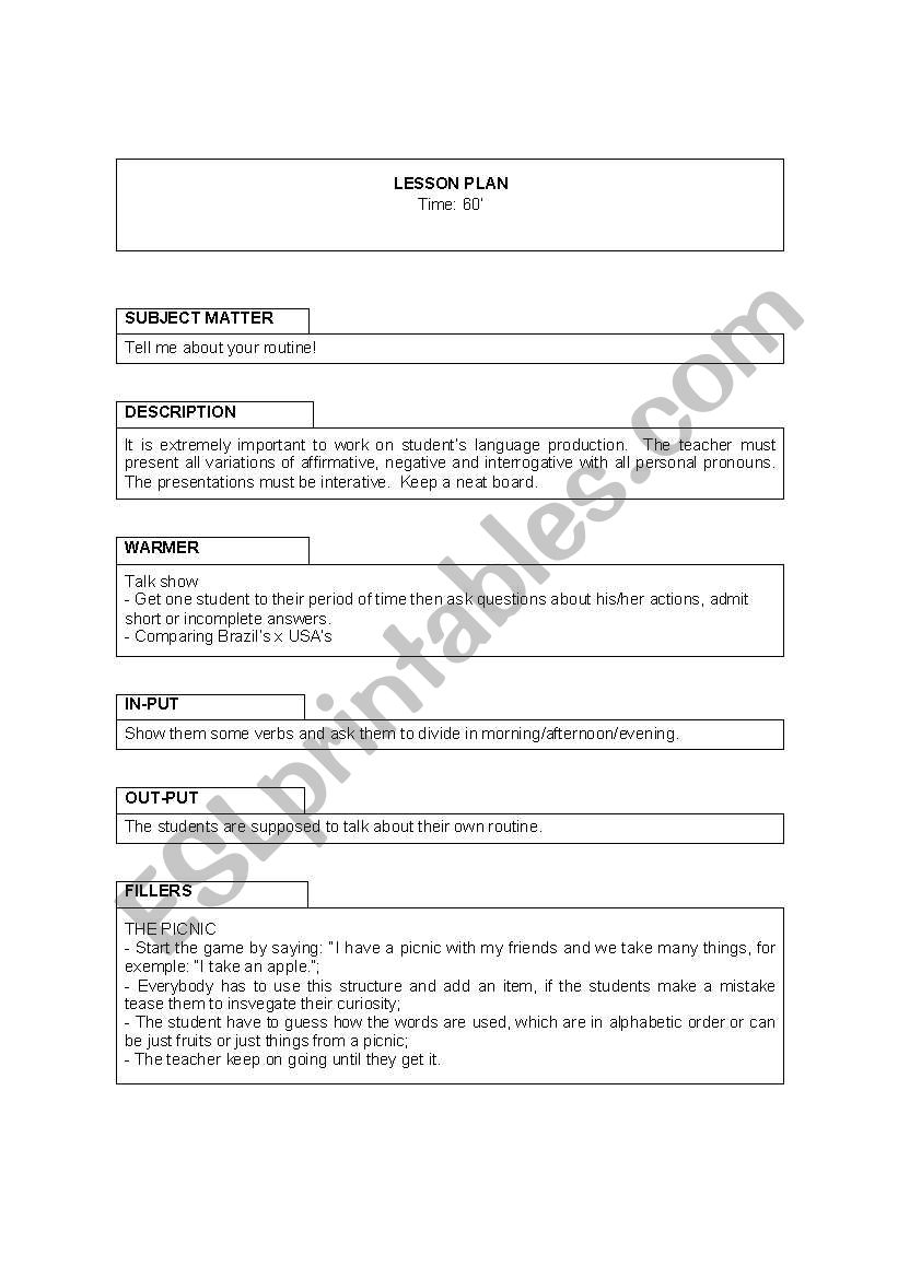 Practicing Simple Present worksheet