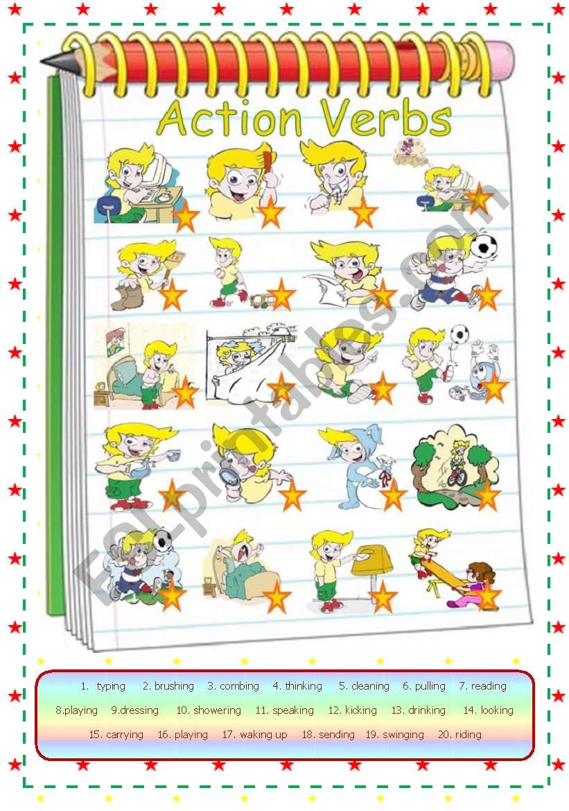 Action Verbs worksheet