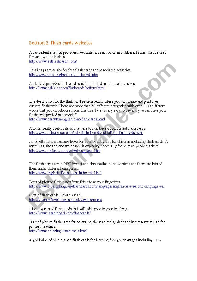 Timesavers Flash Cards and Clip Art: Teaching and Learning Resource Booklet  - ESL worksheet by aftab57
