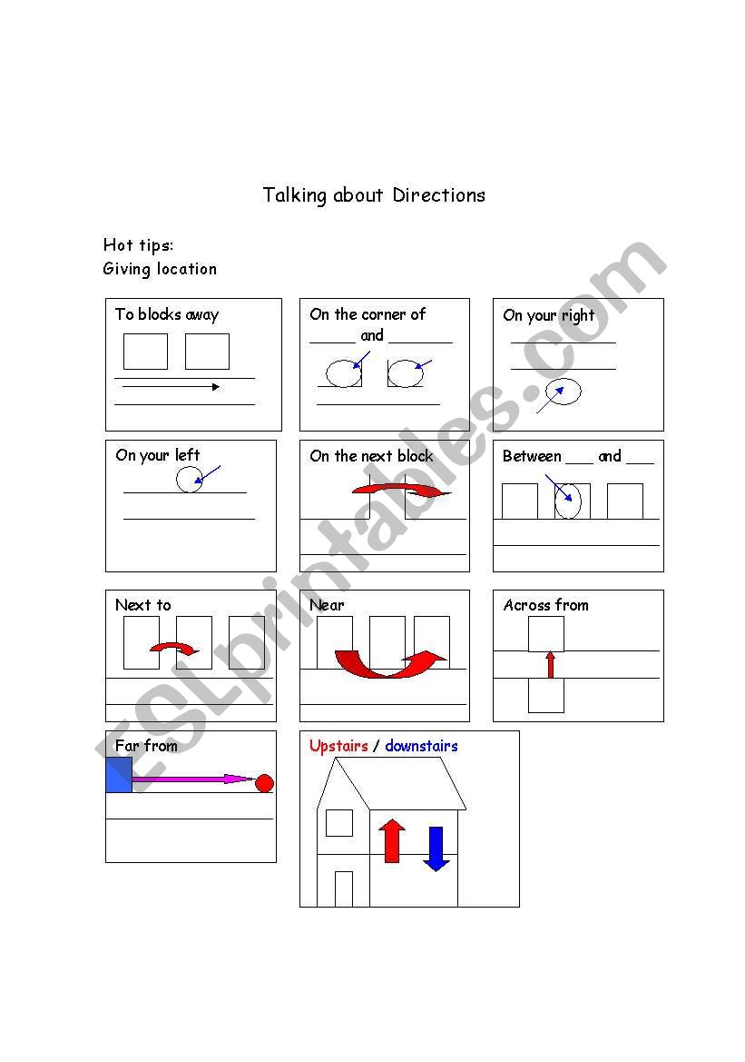 Learning Directions worksheet