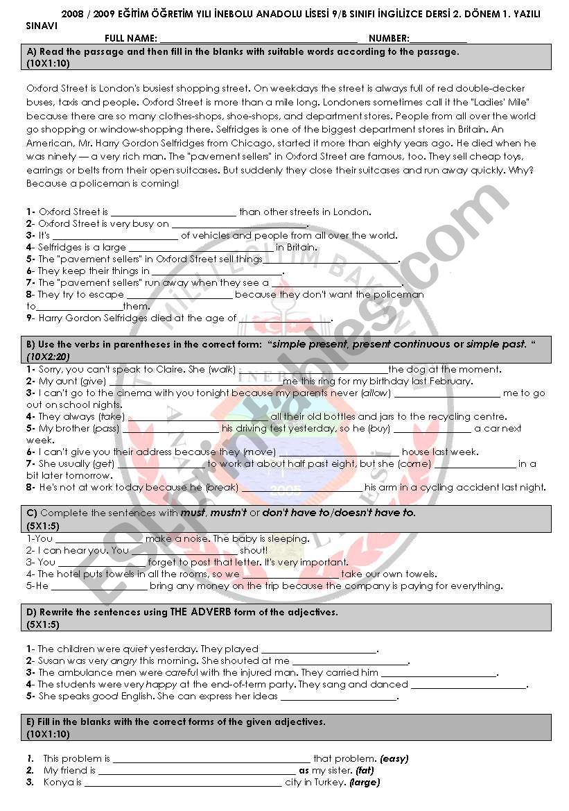 study sheet worksheet