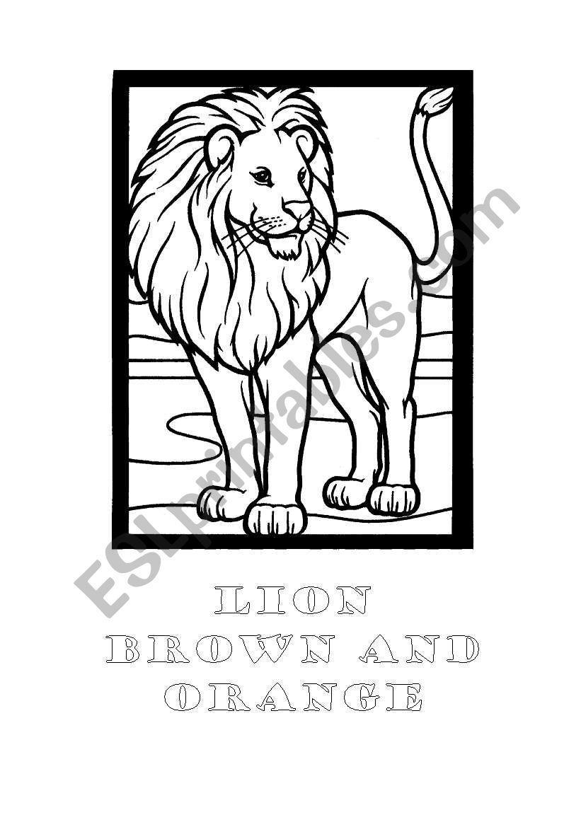 LION - Brown and Orange  worksheet