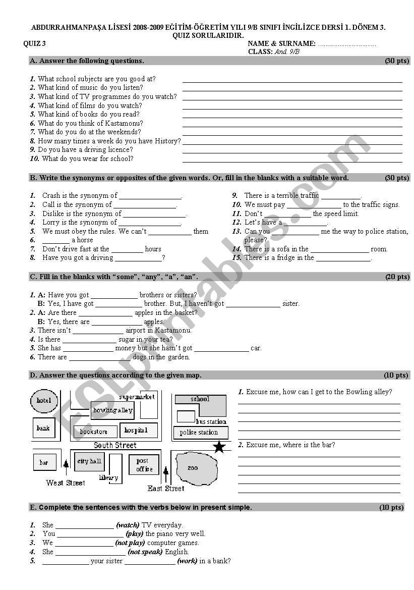 study sheet worksheet