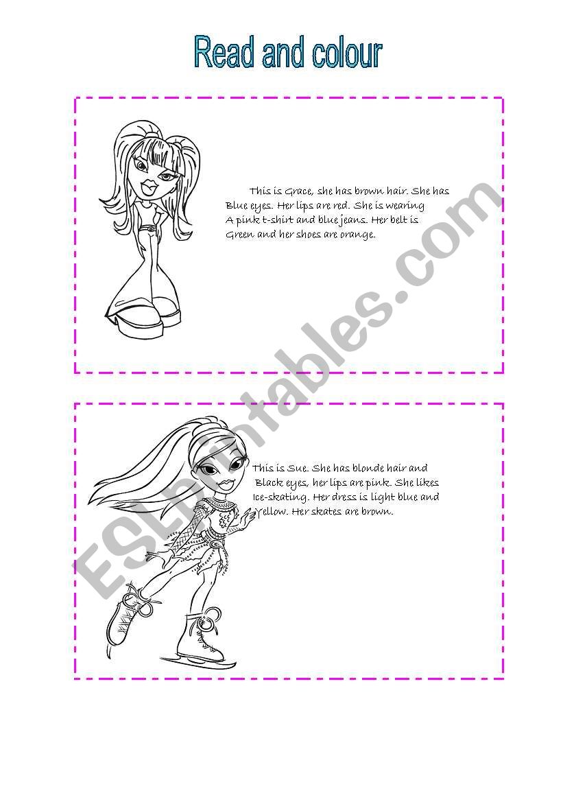 Read and colour worksheet