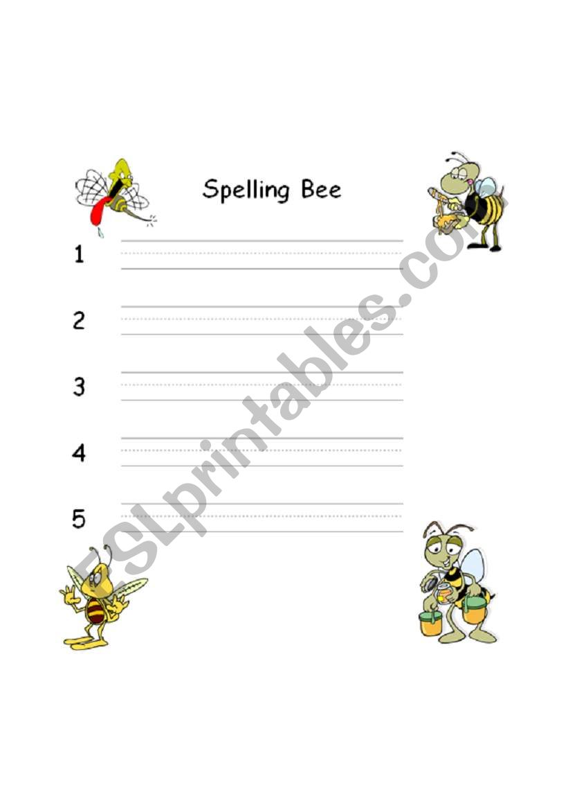 Spelling Bee, Test, Multi-use Spelling Activity (Extensive, Graded Word Lists Included).