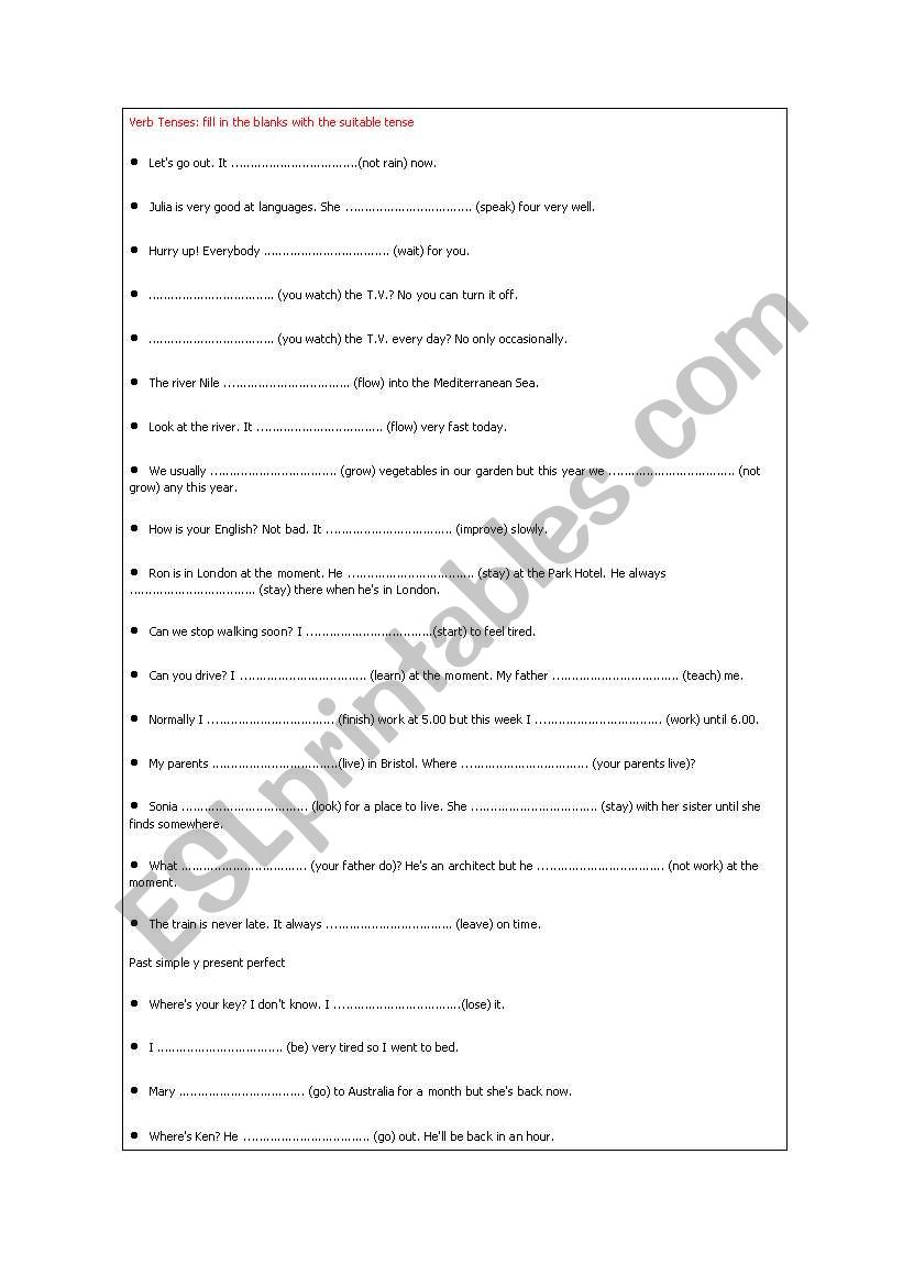 grammar practice worksheet