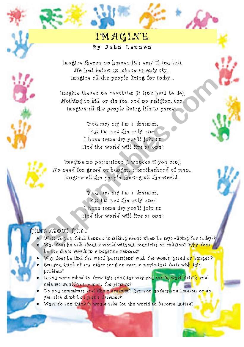 Imagine - LennonÂ´s all time classic