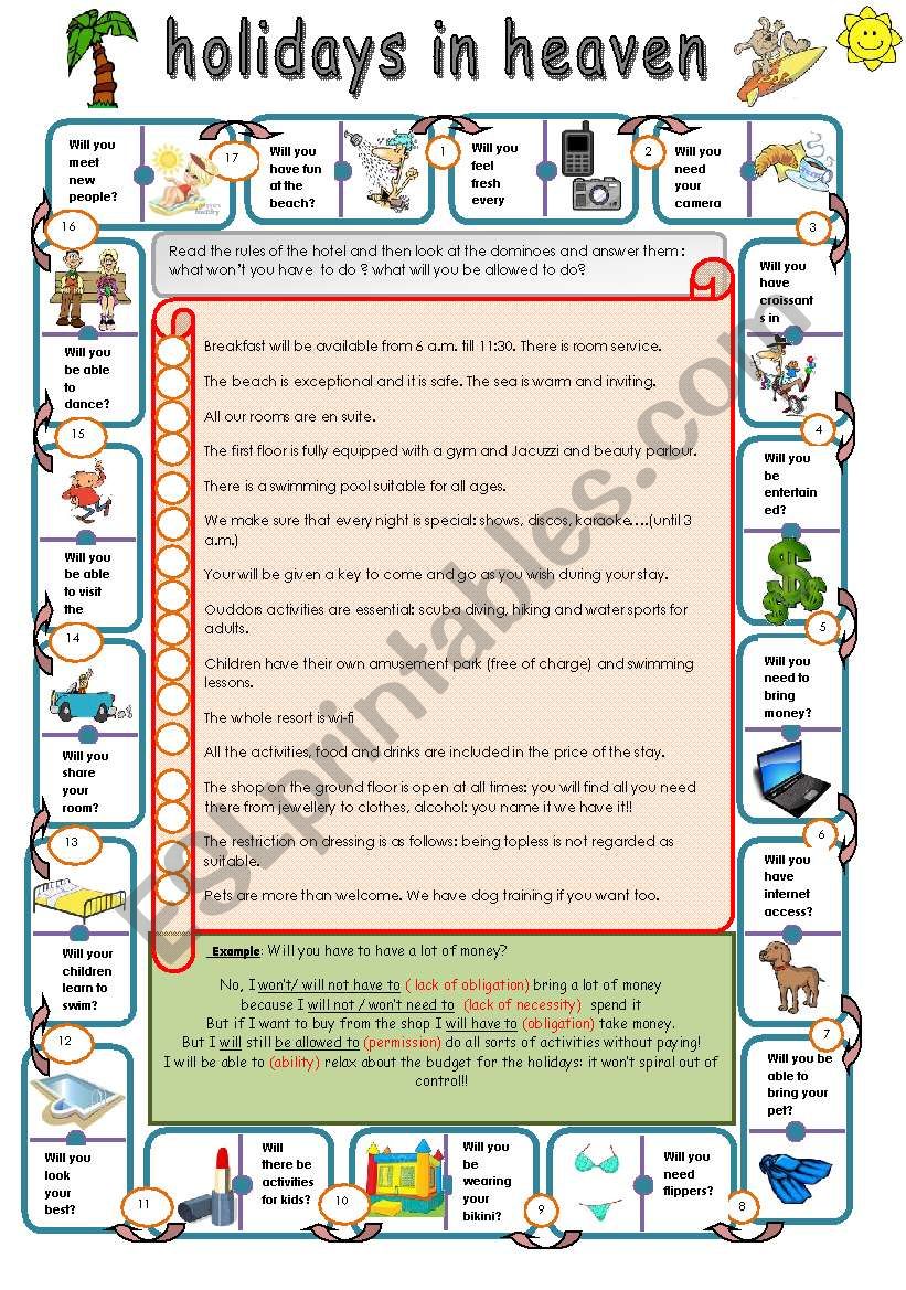 holidays in heaven worksheet