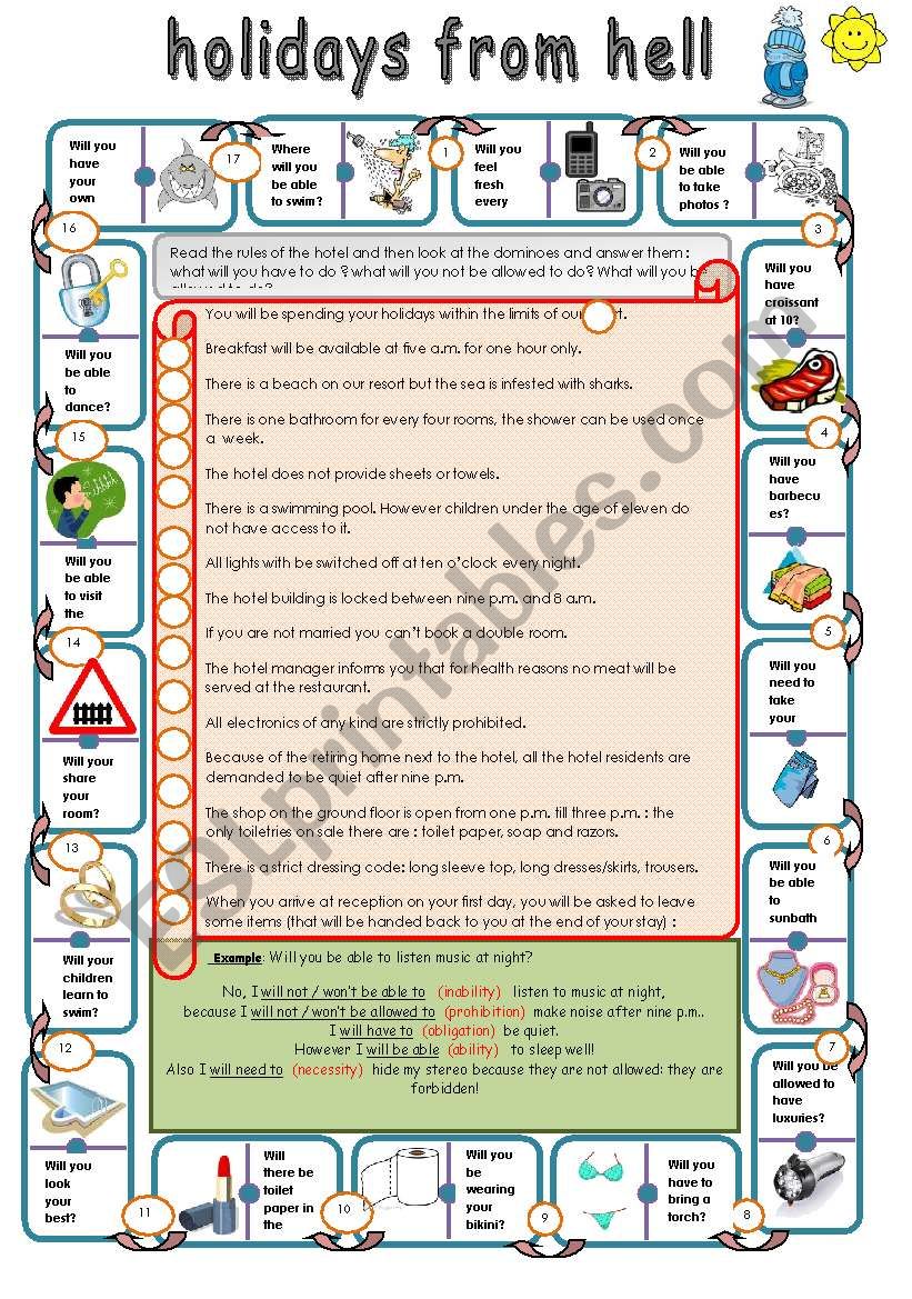 holidays from hell worksheet