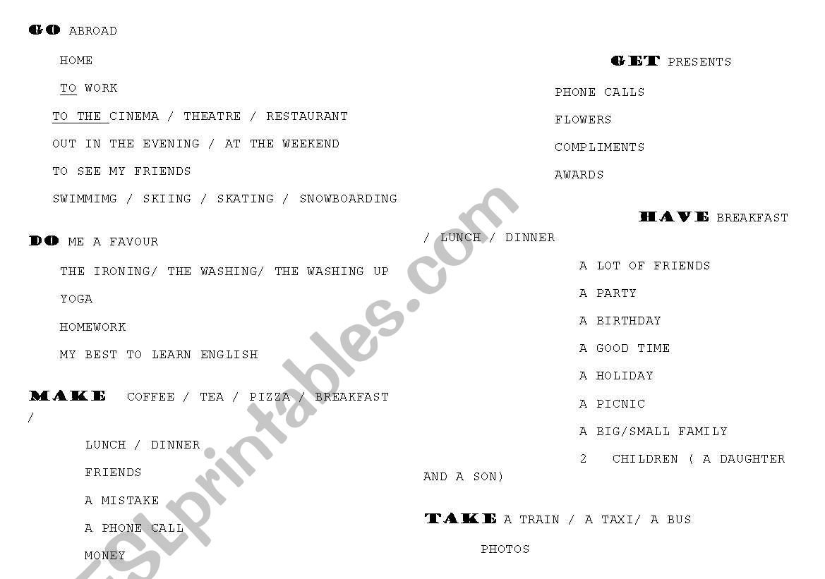 present simple verbs  worksheet