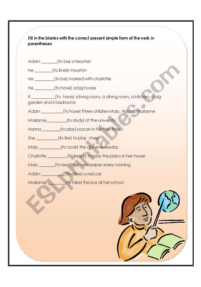 present simple worksheet