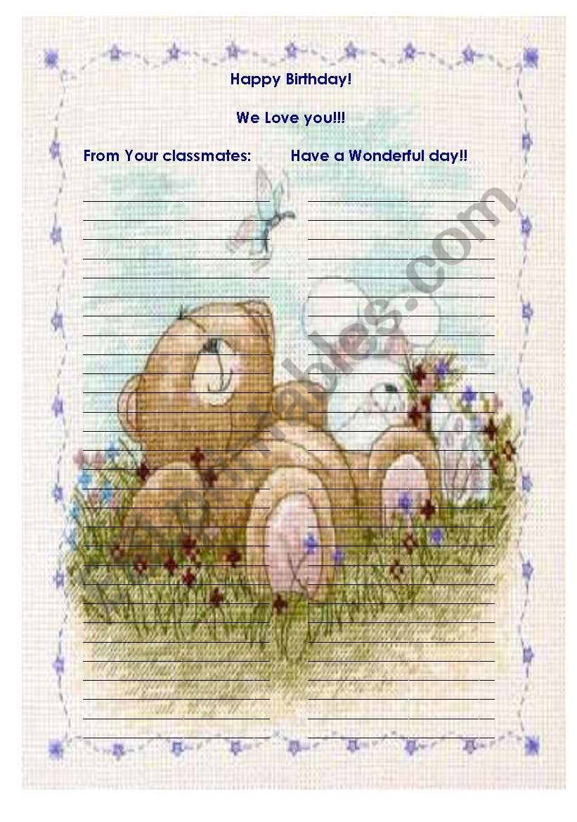 Happy Birthday! worksheet