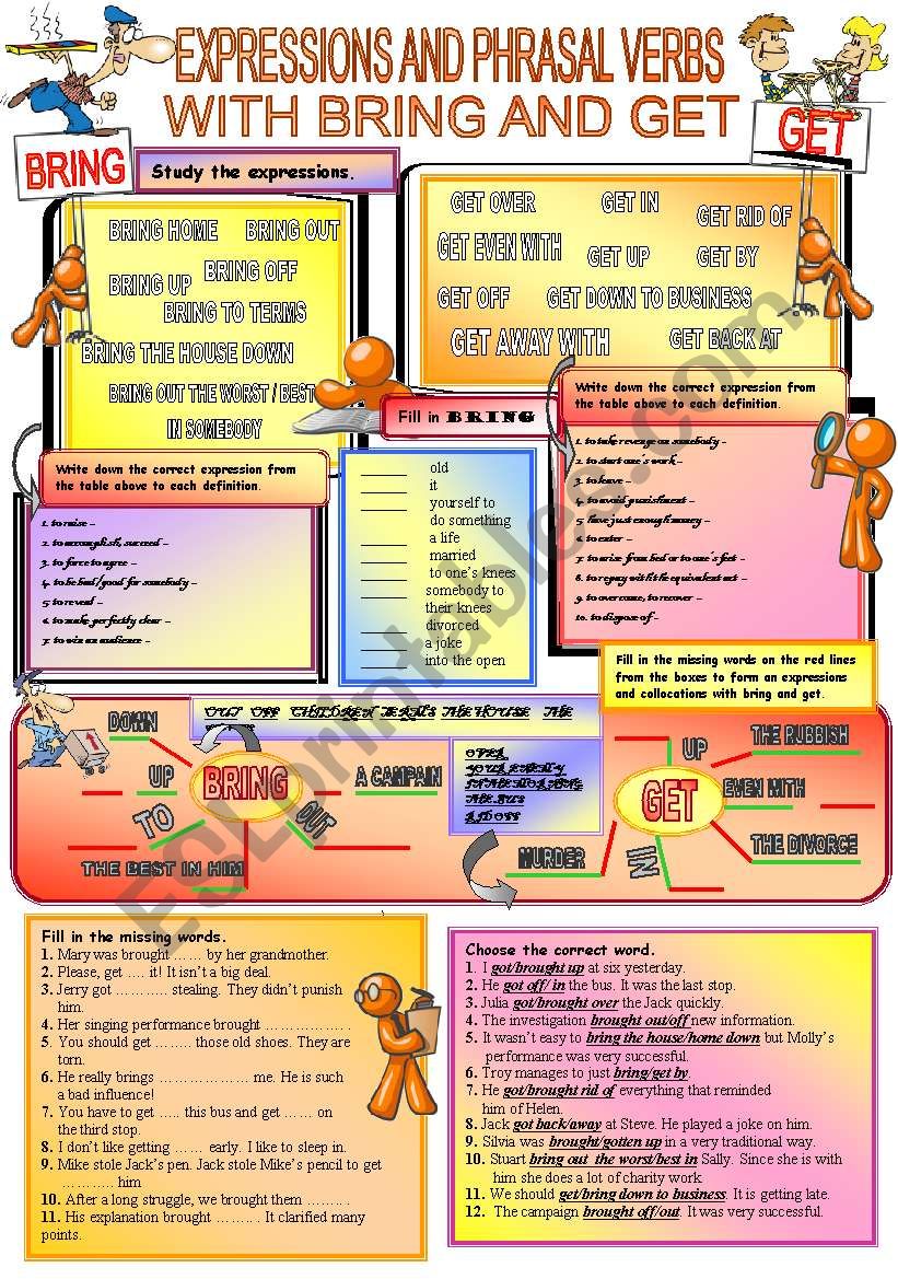 Expressions with bring and get