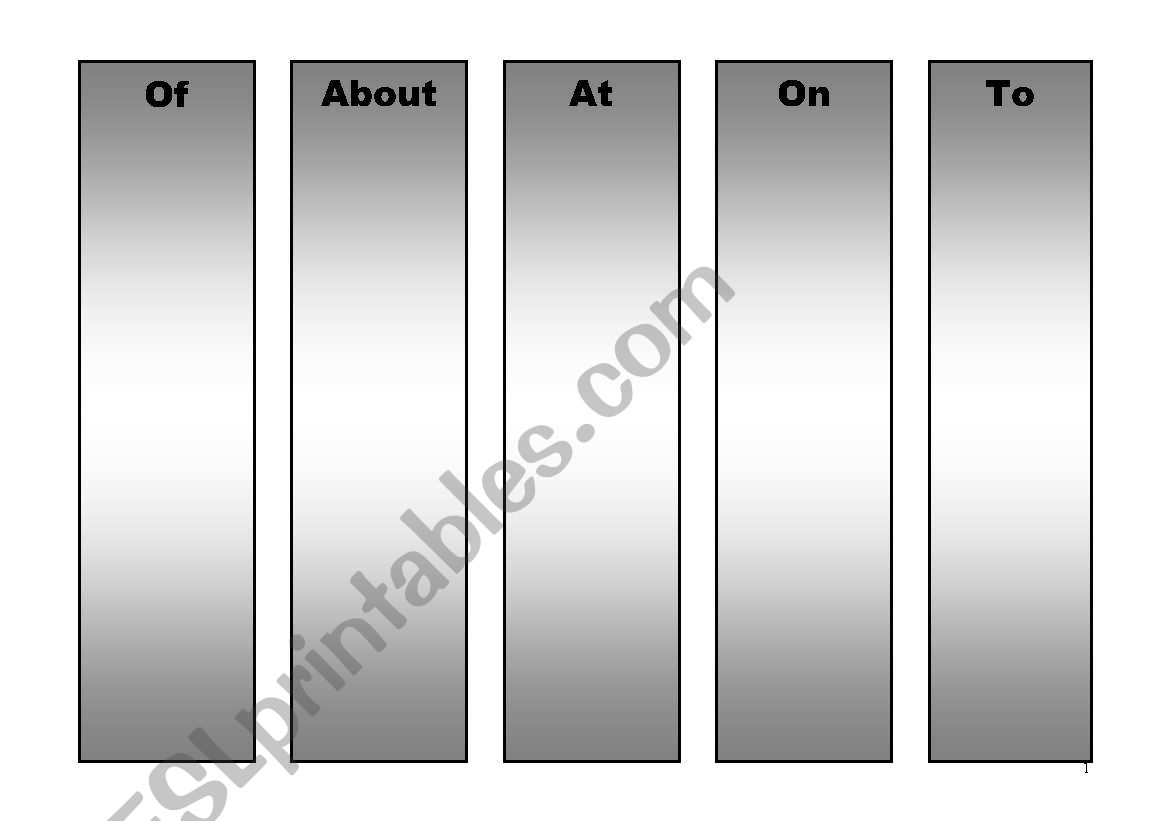 Adjectives & verbs + Prepositions