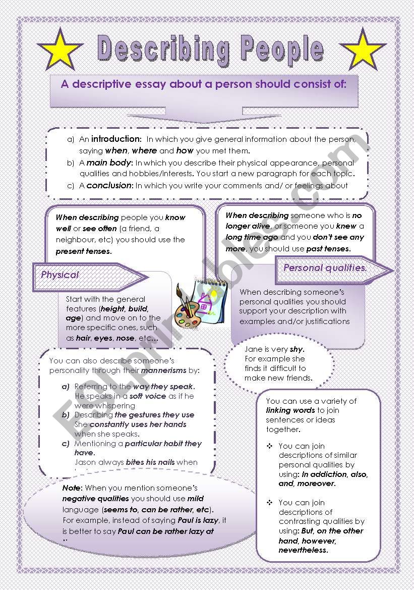 Describing People worksheet