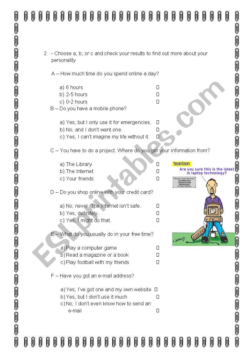 Are you a Techie? (2) worksheet