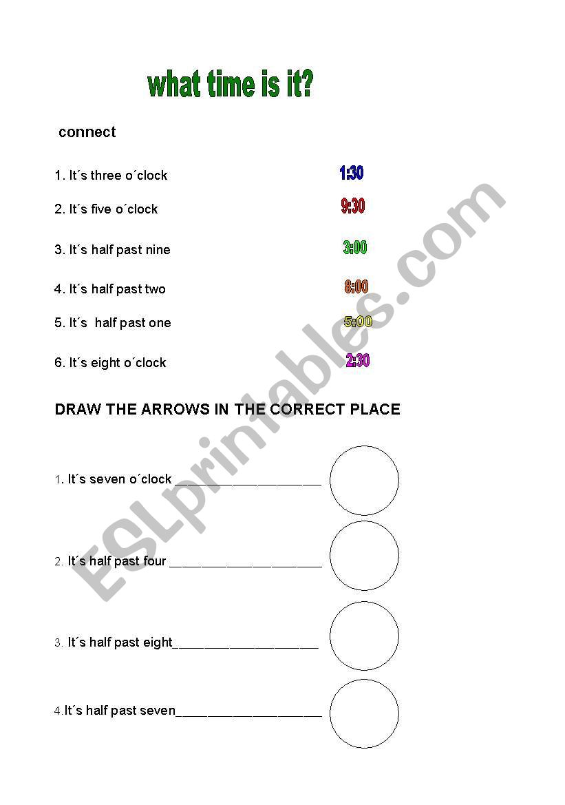 what time is it? worksheet