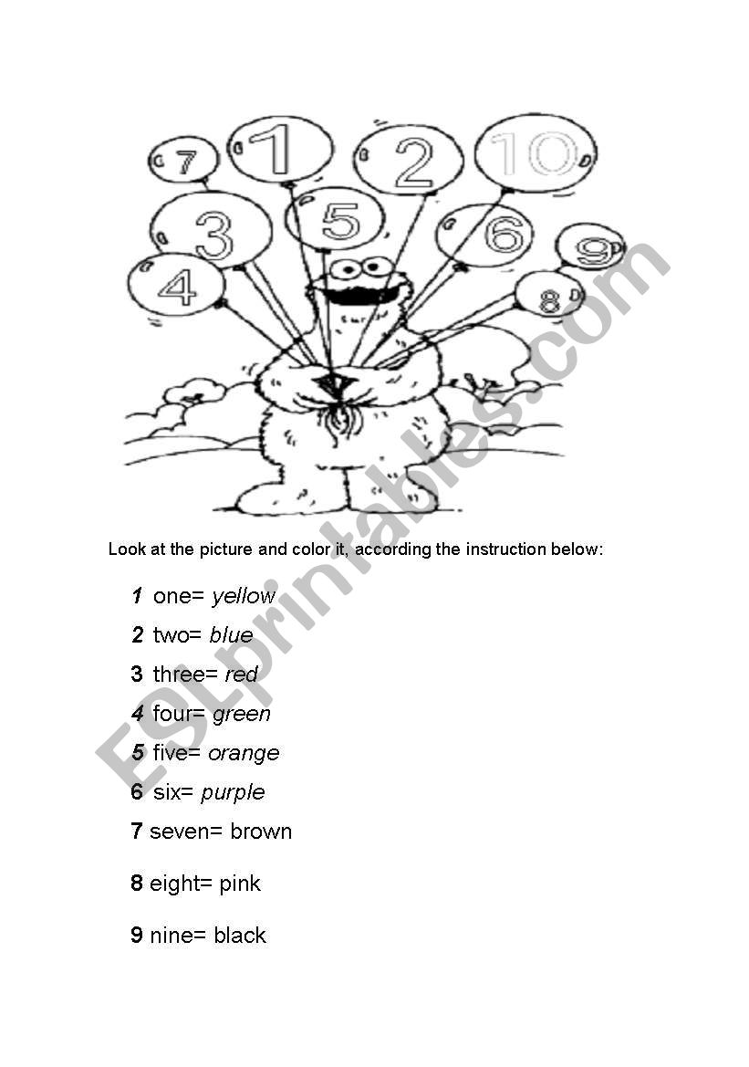 NUMBERS worksheet