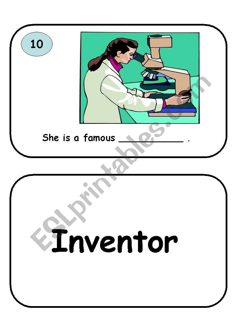 Famous person flash cards set 1-10