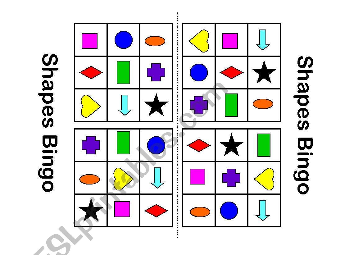 Shapes Bingo worksheet