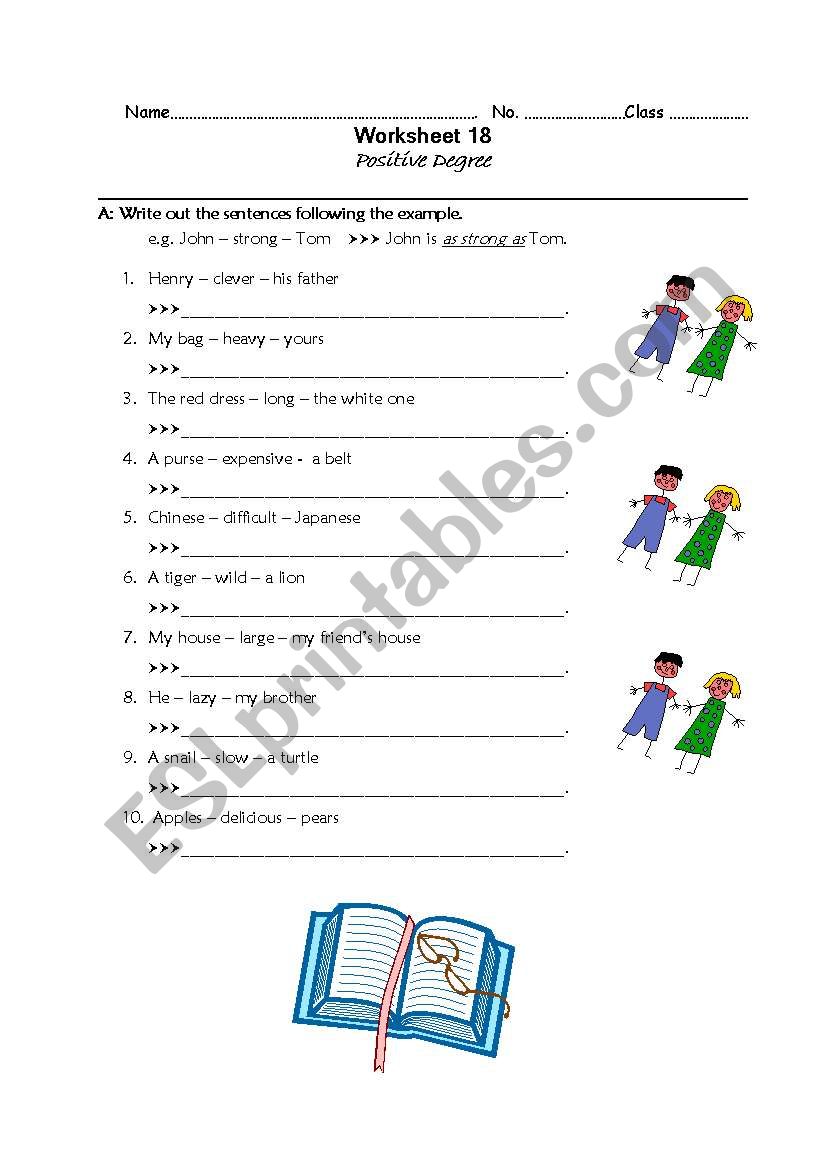 Comparison: Positive Degree worksheet