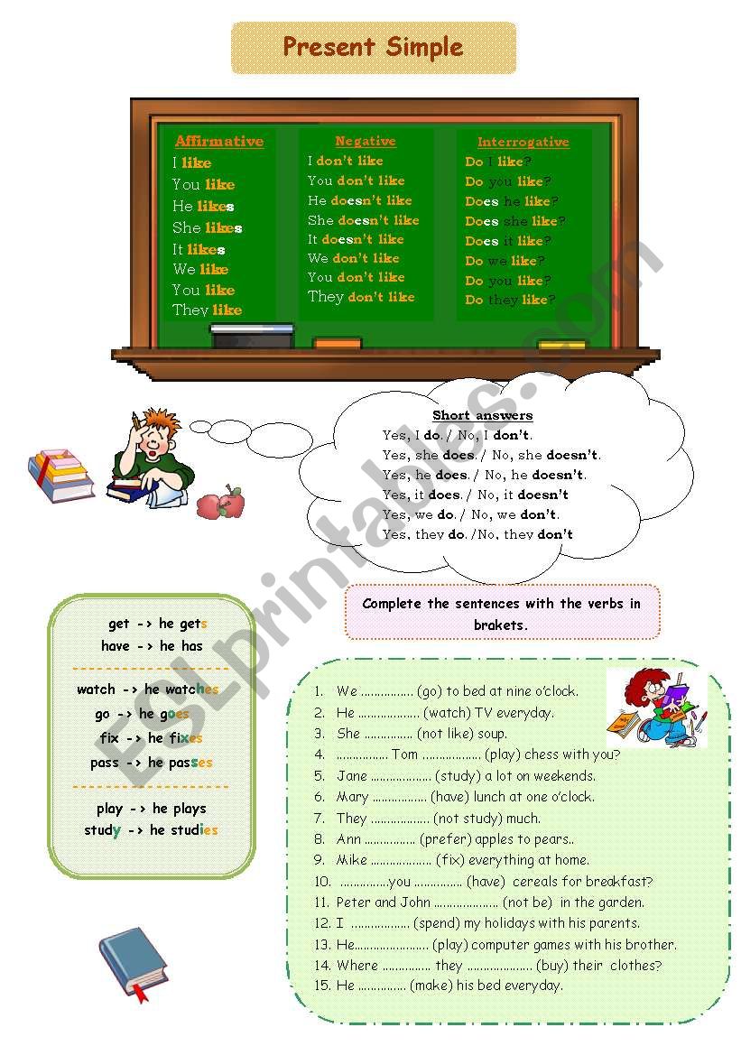 PRESENT SIMPLE worksheet