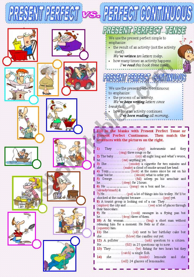 Present perfect vs. Present Perfect Continuous