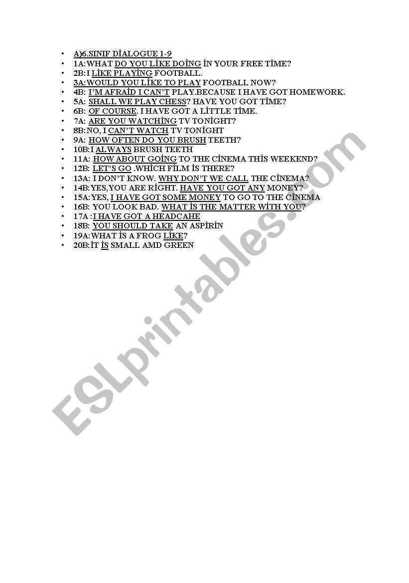 suggestions worksheet