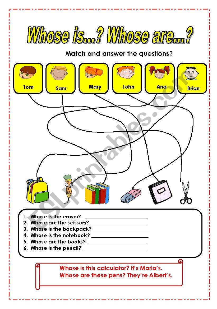 Possessive S Worksheet