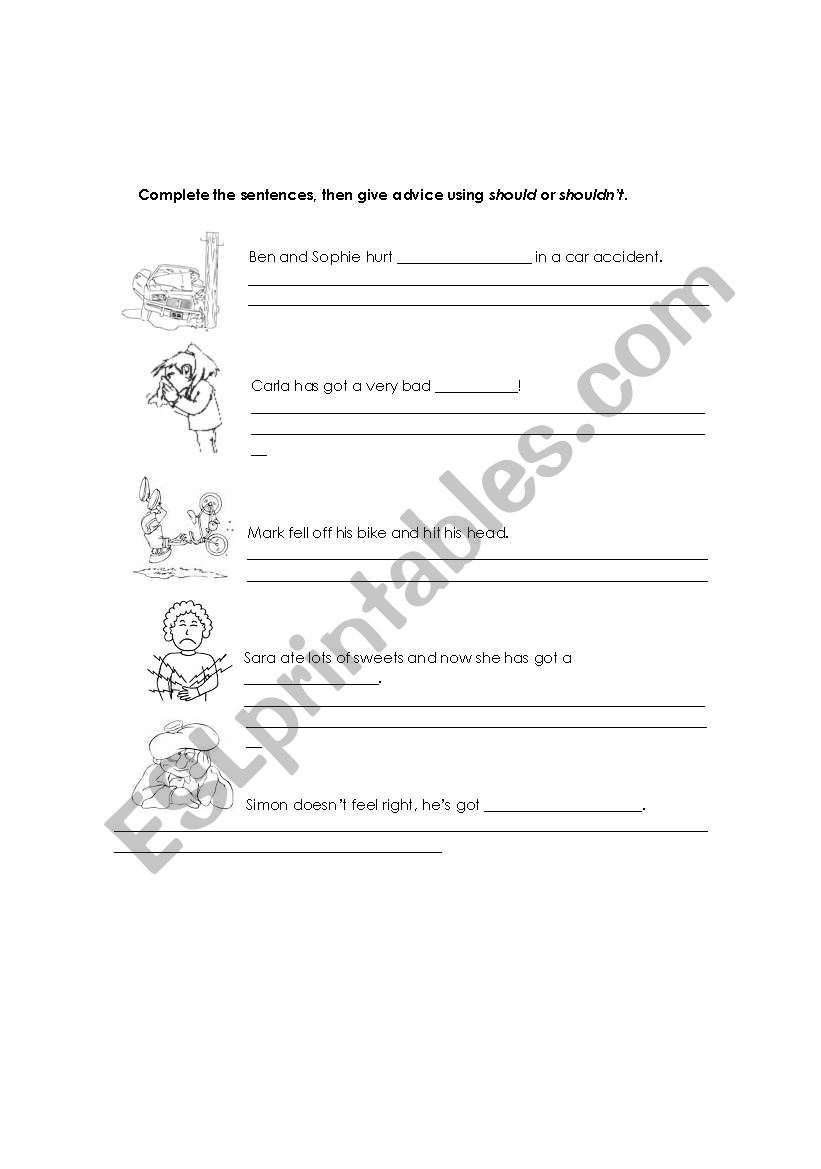 Giving Advice worksheet