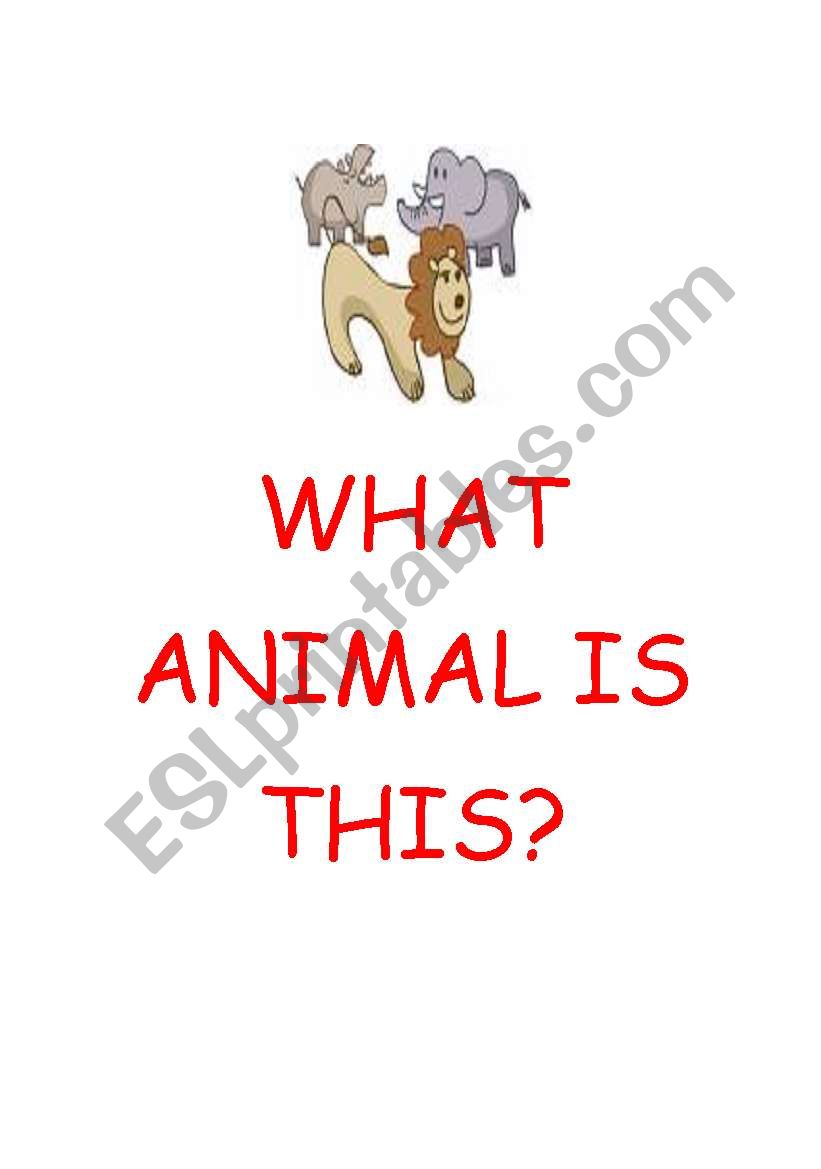 what animal is this? worksheet