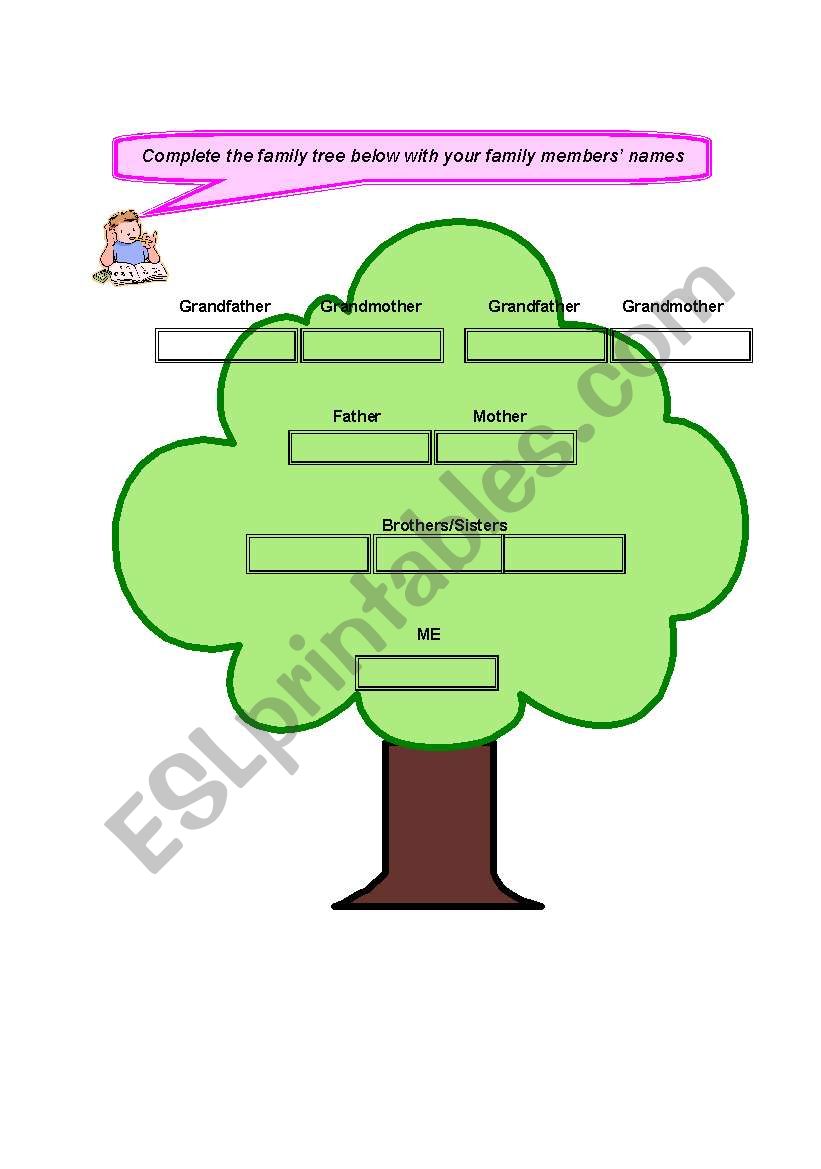 family tree worksheet